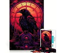 Puzzle "Il Corvo alla Fine del Tempo" da 1000 pezzi per ragazzi, gioco di logica fine, facile da usare, bordi puliti, regalo per le festività (38x26cm)