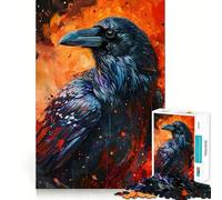 Puzzle "Il Corvo in Fiamme" per adulti, 1000 pezzi, sfida per la mente, calma e creatività, pezzo da collezione 50x75cm