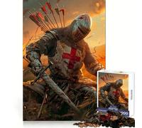 Puzzle "Il Crociato Caduto" da 1000 pezzi per ragazzi, gioco di logica stimolante, attività per la casa, bordi trasparenti, regalo prezioso 38x52cm
