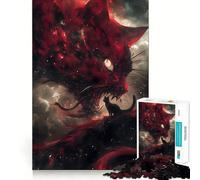 Puzzle "Il Dio Rosso dei Gatti" da 1000 pezzi per adulti, gioco di logica e abilità, calma e relax, taglio preciso, regalo affettuoso 50x75cm