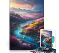 Puzzle "Il Fiume della Vita" da 1000 pezzi per adolescenti, rompicapo, attività per la casa, taglio premium, articolo regalo di Babbo Natale 50x75cm