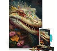 Puzzle "Il Forte Coccodrillo" per Ragazzi, 1000 Pezzi, Gioco di Logica, Passatempo per la Casa, Taglio Preciso, Regalo per le Feste 50x75cm
