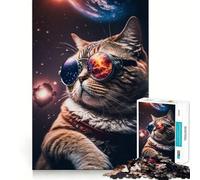 Puzzle "Il Gatto Cosmico" di Mander, 1000 pezzi, per adulti, gioco intelligente, per interni, taglio preciso, regalo perfetto 50x75cm