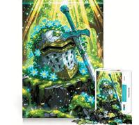 Puzzle "Il Giardino del Cavaliere" per ragazzi, 1000 pezzi, stimola la memoria, gioco lento, bordi puliti, regalo di Natale 38x52cm