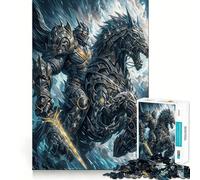 Puzzle "Il Guerriero della Tempesta" per ragazzi, 1000 pezzi, stimola la memoria, divertente e rilassante, con bordi precisi, un regalo artistico 38x52cm