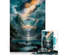 Puzzle "Il Lago Magico" da 1000 pezzi per ragazzi, gioco di logica, momento di relax, design di qualità, regalo perfetto 38x52cm