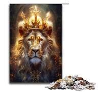 Puzzle Il Leone d'Oro 1000 pezzi in legno per adulti e bambini dai 12 anni in su Puzzle per divertimento in famiglia 1000 pezzi (75x50 cm)