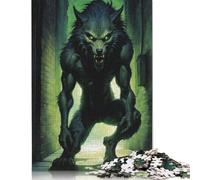 Puzzle "Il lupo mannaro nel vicolo" da 1000 pezzi, puzzle in legno per adulti, rompicapo per adulti, 1000 pezzi (75x50 cm)