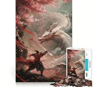 Puzzle "Il Lupo Samurai" per ragazzi, 1000 pezzi, stimola la memoria, ideale per il tempo libero, con bordi netti, un regalo perfetto 38x52cm
