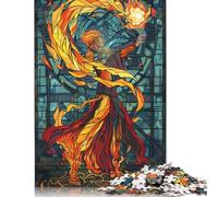 Puzzle "Il Mago del Fuoco" da 1000 pezzi per adulti, puzzle in legno, gioco di sfida per l'esercizio mentale, regali di intrattenimento per adolescenti, attività per famiglie (38x26 cm)
