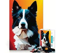 Puzzle "Il mio cane Border Collie" per adolescenti, 1000 pezzi, gioco mentale, svago divertente, taglio di alta qualità, regalo pensato con cura (38x26cm)