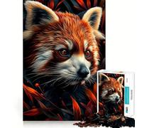 Puzzle "Il mio simpatico amico panda rosso" per ragazzi, 1000 pezzi, divertente e rilassante, con ritagli nitidi, ideale per decorare la parete (50x75cm)
