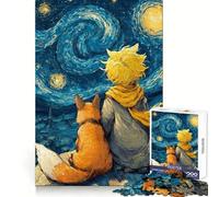 Puzzle "Il Piccolo Principe e la Volpe che osservano le stelle" per ragazzi, 1000 pezzi, gioco di logica, passatempo per la casa, taglio preciso, regalo per le festività 50x75cm