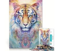 Puzzle "Il potere della tigre" per adulti, 1000 pezzi, stimola la memoria, momento di relax, assemblaggio, lista dei desideri di Babbo Natale 38x52cm