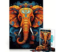 Puzzle "Il Potere dell'Elefante" per adulti, 1000 pezzi, sfida per la mente, divertimento tranquillo, taglio preciso, decorazione da parete 38x26cm