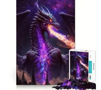 Puzzle "Il Re Drago Cosmico" da 1000 pezzi per ragazzi, gioco di logica, momento di relax, design di qualità, regalo perfetto 50x75cm