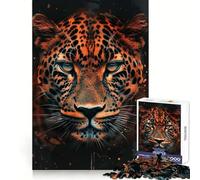 Puzzle "Il Re Leopardo" da 1000 pezzi per ragazzi stimola la memoria, rilassante e divertente, con bordi precisi Un regalo perfetto 50x75cm