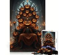 Puzzle "Il Re Zucca sul Trono" per ragazzi, 1000 pezzi, gioco di intelligenza, divertimento in casa, taglio di qualità, regalo creativo (38x26cm)