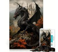 Puzzle "Il Regno del Drago" per ragazzi, 1000 pezzi, stimola la memoria, ideale per il tempo libero, con bordi netti, un regalo perfetto 50x75cm