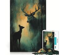 Puzzle "Il richiamo del cervo" per ragazzi, 1000 pezzi per allenare la mente, semplice e divertente da assemblare, un regalo prezioso 38x26cm