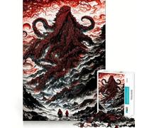 Puzzle "Il richiamo di Cthulhu" per ragazzi, 1000 pezzi, stimola la memoria, divertente e rilassante, con bordi precisi, regalo artistico 38x52cm