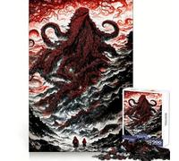 Puzzle "Il richiamo di Cthulhu" per ragazzi, 1000 pezzi, stimola la memoria, ideale per il tempo libero, con bordi netti, un regalo perfetto 50x75cm