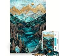 Puzzle "Il segreto d'oro del lago" per adulti, 1000 pezzi, sfida per la mente, calma e creatività, pezzo da collezione 38x52cm