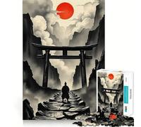 Puzzle "Il sentiero dei samurai verso il sole rosso" per ragazzi, 1000 pezzi, stimola la memoria, rilassante e divertente, taglio di alta qualità, regalo elegante (38x26cm)