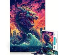 Puzzle "Il Serpente Guardiano del Mare" per adulti, 1000 pezzi, gioco stimolante per la mente, divertente e rilassante, con tagli precisi, decorazione da parete 50x75cm