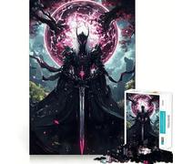 Puzzle "Il Signore dei Samurai Oscuro" da 1000 pezzi per adulti, stimola la memoria, ideale per momenti di relax, con immagini da assemblare e opere d'arte 38x26cm