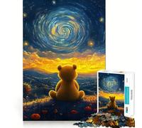 Puzzle "Il sogno stellato dell'orsacchiotto" da 1000 pezzi per adulti, gioco intelligente per interni, taglio preciso, regalo adorabile 50x75cm
