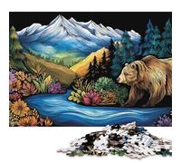 Puzzle "Il viaggio nella foresta dell'orso" per adulti e adolescenti, 1000 pezzi, puzzle in legno per adolescenti, regali, gioco rompicapo, 1000 pezzi (75x50 cm)