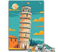 Puzzle illustrativo della Torre di Pisa, 2000 pezzi, per adulti, dai 14 anni in su, decorazioni per la casa, giochi per famiglie, regali di compleanno di Natale, 2000 pezzi (70x100cm)