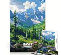 Puzzle illustrato del Parco Nazionale di Banff, Canada, per ragazzi, 1000 pezzi, benessere mentale, attività rilassante, assemblaggio perfetto, regalo significativo (38x26cm)