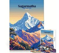 Puzzle illustrato del Parco Nazionale di Sagarmatha,Nepal,per ragazzi,1000 pezzi,migliora la memoria,piacevole per il tempo libero,taglio laser,sorpresa di compleanno (50x75cm)