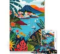 Puzzle illustrato delle Isole Eolie, Italia, 1000 pezzi Migliora la memoria, è un divertimento senza stress, tagliato con precisione, un regalo di Natale perfetto (50x75cm)