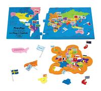Puzzle Imagimake Mapology World Flags and Capitals 75 pezzi multicolore