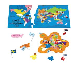 Puzzle Imagimake Mapology World Flags and Capitals 75 pezzi multicolore