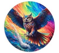 Puzzle impossibile a forma di gufo per adulti, 1000 pezzi, per decorazioni per la casa, allenamento del cervello e regali per le feste 67,5x67,5 cm
