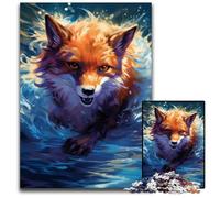 Puzzle impossibile a forma di volpe, 1000 pezzi per adulti, attività per famiglie, rompicapo, decorazione per la casa, regalo di Natale, 50x75CM/19,68x29,52 pollici