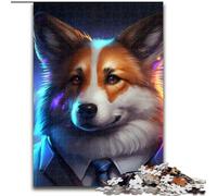 Puzzle impossibile Boss Corgi da 1000 pezzi per adulti, dimensioni 50x75cm, gioco interattivo per famiglie, decorazione fai da te per la casa, regalo rompicapo