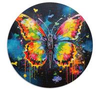 Puzzle impossibile con graffiti a forma di farfalla per adulti, 1000 pezzi, rompicapo e decorazioni per la casa, regalo perfetto per le feste 67,5x67,5 cm