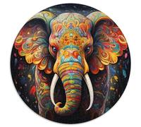 Puzzle impossibile da 1000 pezzi a forma di elefante colorato per adulti, rompicapo e decorazioni per la casa, regalo perfetto per le feste 67,5x67,5 cm