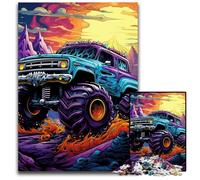 Puzzle impossibile da 1000 pezzi "Camion psichedelico" per adulti, ideale per adolescenti e collezionisti, regalo da viaggio, attività per famiglie, 26X38CM/10,23x14,96 pollici.