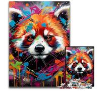Puzzle impossibile da 1000 pezzi del panda rosso, ideale per adulti, ideale per adolescenti e collezionisti, regalo da viaggio, attività per famiglie, 26X38CM/10,23x14,96 pollici.