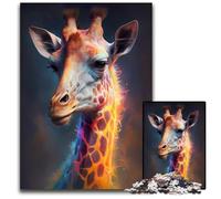 Puzzle impossibile da 1000 pezzi raffigurante una giraffa, ideale per adolescenti e collezionisti, regalo da viaggio, attività per famiglie, 26x38cm/10,23x14,96 pollici