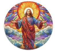 Puzzle impossibili "Gesù nel cielo" per adulti. Puzzle per adulti da 1000 pezzi. Perfetto per decorazioni per la casa, compleanni, feste e regali 67,5x67,5 cm.