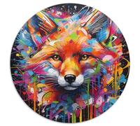 Puzzle impossibili per adulti con graffiti di volpe. Puzzle per adulti da 1000 pezzi. Perfetto per decorazioni per la casa, compleanni, feste e regali 67,5x67,5 cm.