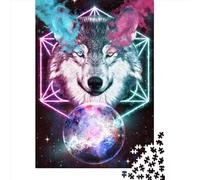 Puzzle impossibili per adulti Fantasy Space Wolf Puzzle da 1000 pezzi Puzzle di carta Regali di Natale per adulti 1000 pezzi (38x26 cm)