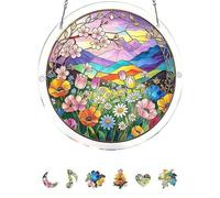 Puzzle in acrilico, acchiappasole da appendere alla finestra, 83 pezzi, puzzle in acrilico, decorazione da giardino, decorazione per interni ed esterni, decorazione per la casa, compleanno, per donne